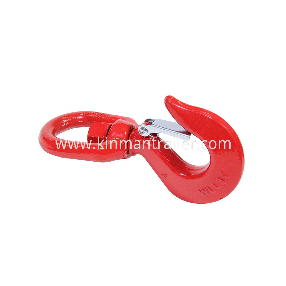 Red Painted Steel Forged Lifting Swivel Grab Slip Hook